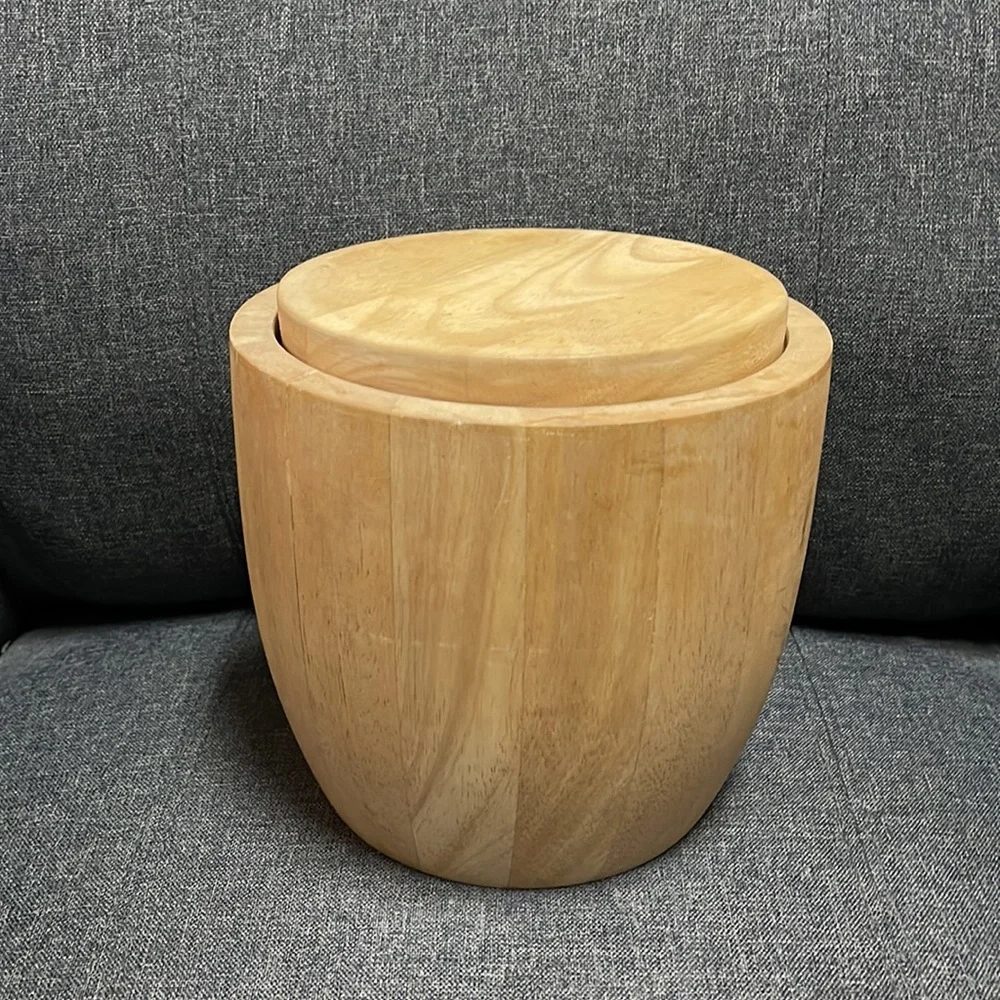 Crate & Barrel Wooden Ice Bucket